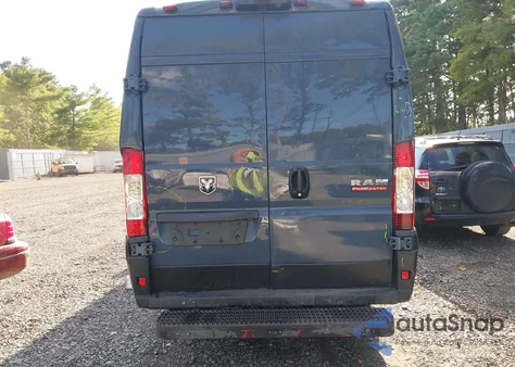 2020 Ram Promaster 3500 Cargo Van High Roof 159 Wb Ext из США, поврежденный, VIN 3C6URVJG9LE108460